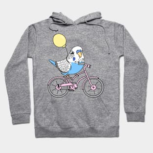 blue budgie on a bike Hoodie